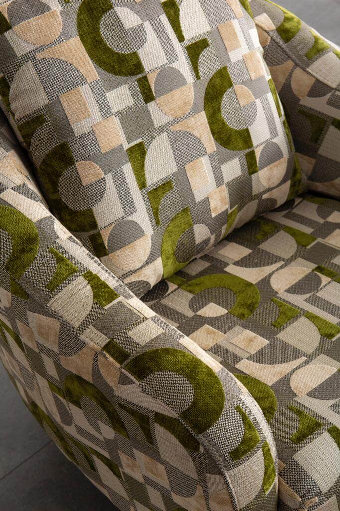 Sitzgruppe/Sofa Set - Wohnzimmergarnitur "Lupine" 3+3+1 - Grün/Beige - Nobelaa