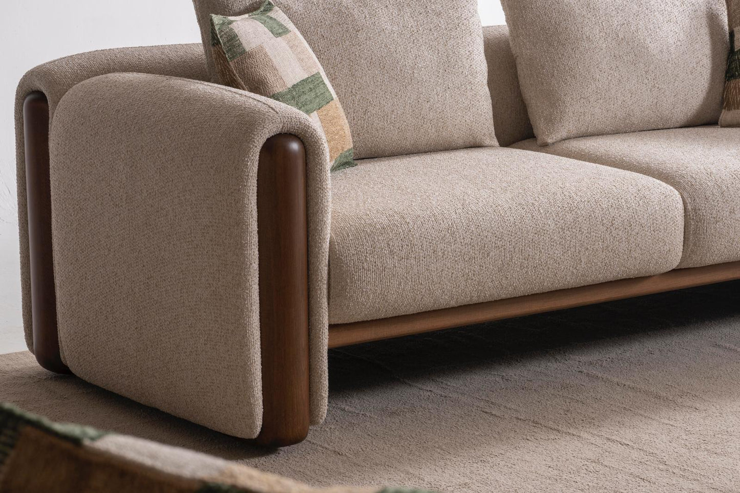 Sitzgruppe/Sofa Set - Wohnzimmergarnitur "Lupinella" 3+3+1 - Beige - Nobelaa