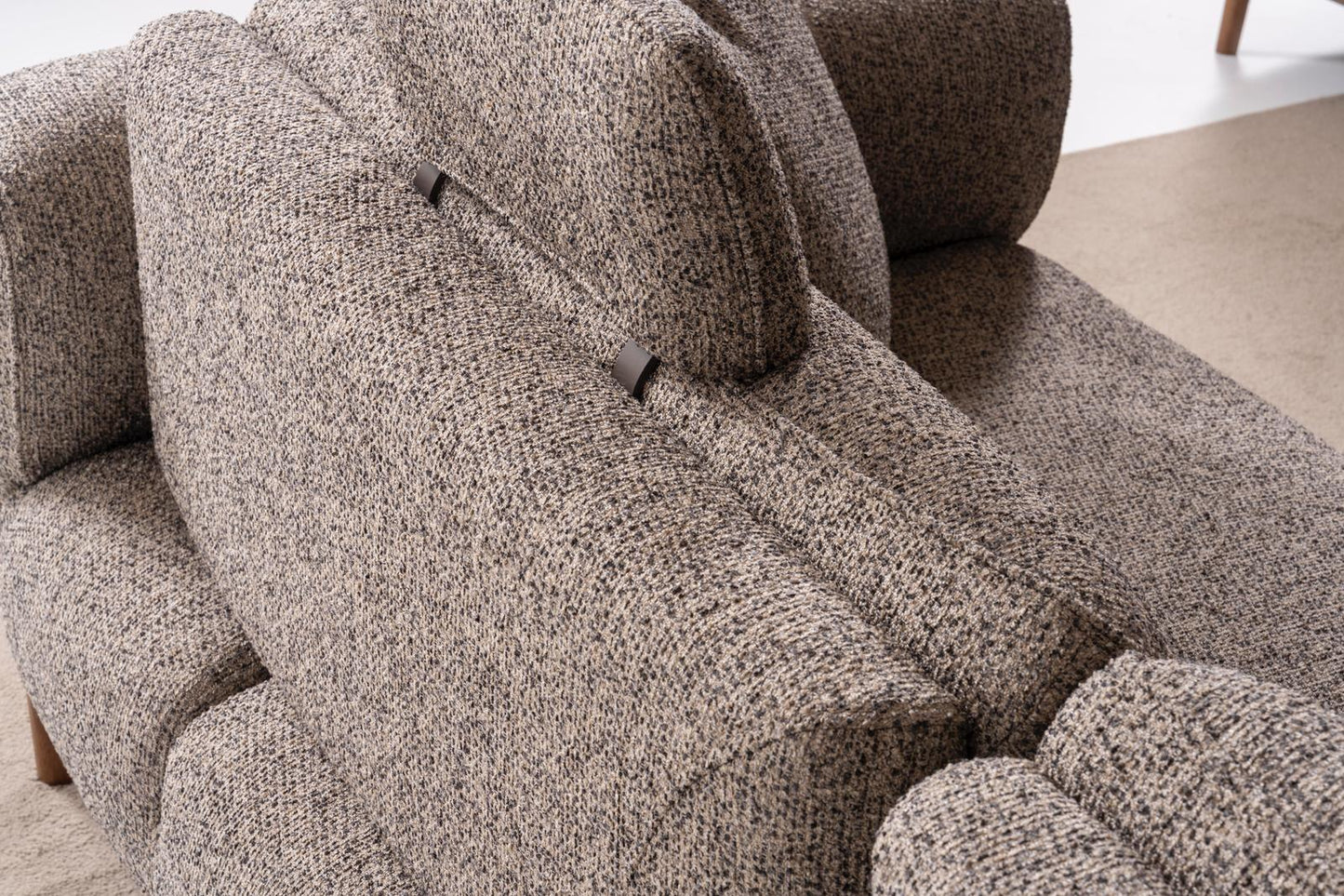 Sitzgruppe/Sofa Set - Wohnzimmergarnitur "Mallow" 3+3+1 - Sand/Beige - Nobelaa