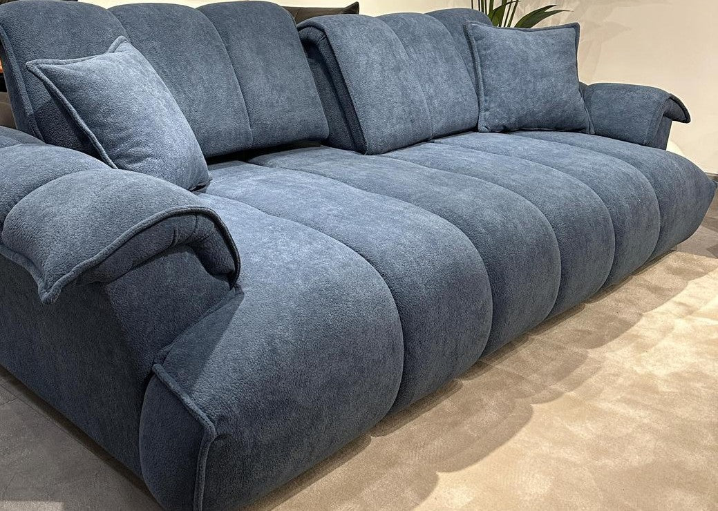 Sitzgruppe/Sofa Set - Wohnzimmergarnitur "Meadow" 3+3+1 - Weiß/Blau - Nobelaa