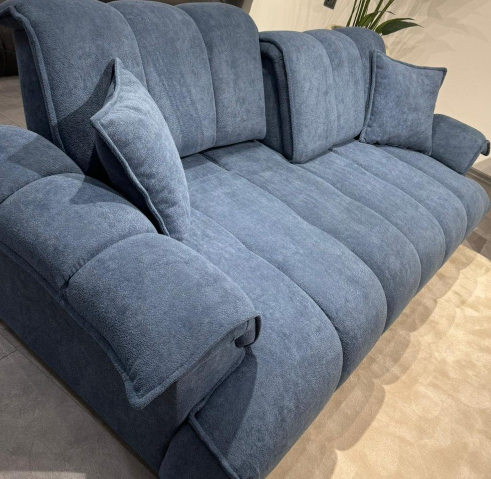 Sitzgruppe/Sofa Set - Wohnzimmergarnitur "Meadow" 3+3+1 - Weiß/Blau - Nobelaa