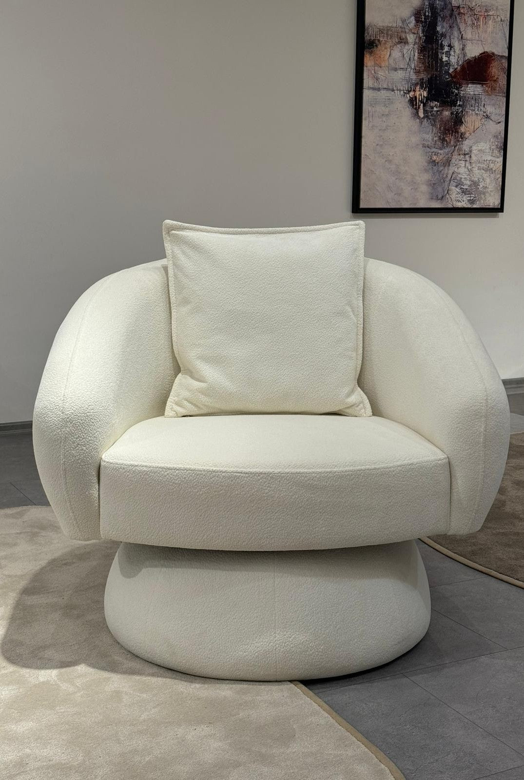 Sitzgruppe/Sofa Set - Wohnzimmergarnitur "Meadow" 3+3+1 - Weiß/Blau - Nobelaa