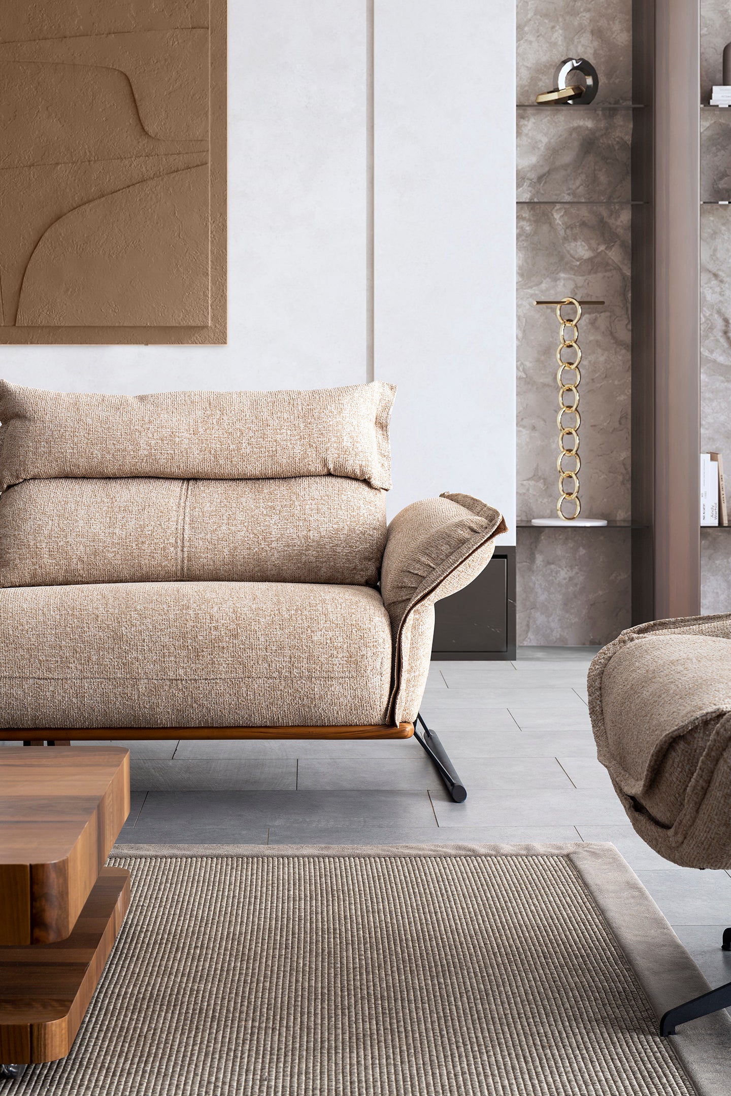Nobelaa - Sitzgruppe/Sofa Set "Mignonette" 3+2+1 + Mittelkonsolentisch