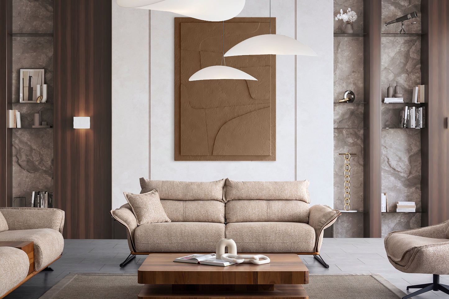 Nobelaa - Sitzgruppe/Sofa Set "Mignonette" 3+2+1 + Mittelkonsolentisch