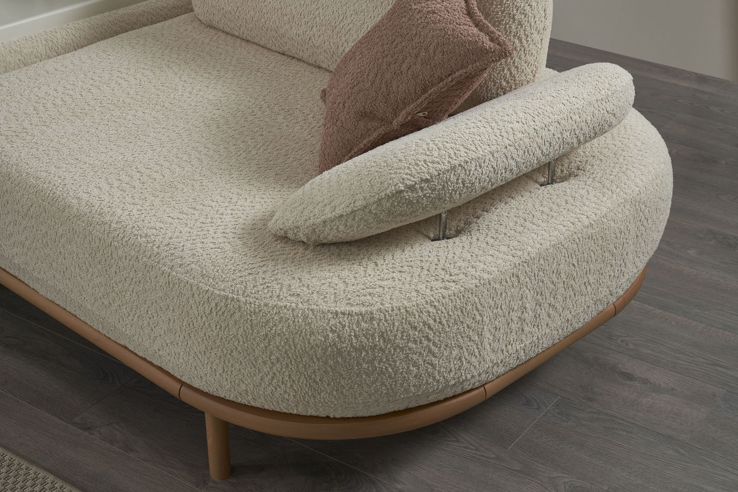 Sitzgruppe/Sofa Set - Wohnzimmergarnitur "Milfoil" 3+2+1 - Beige/Grau - Nobelaa