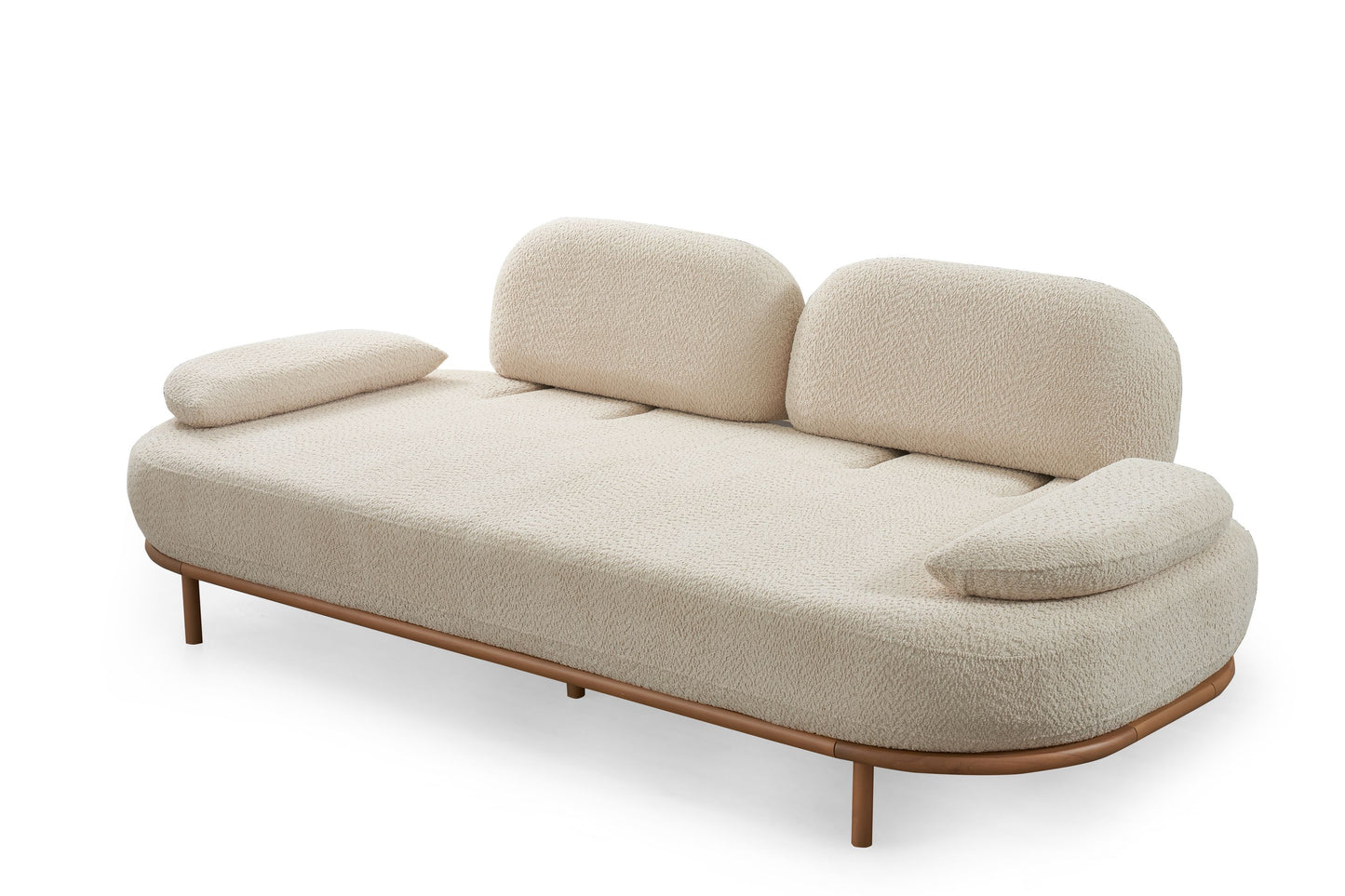 Sitzgruppe/Sofa Set - Wohnzimmergarnitur "Milfoil" 3+2+1 - Beige/Grau - Nobelaa