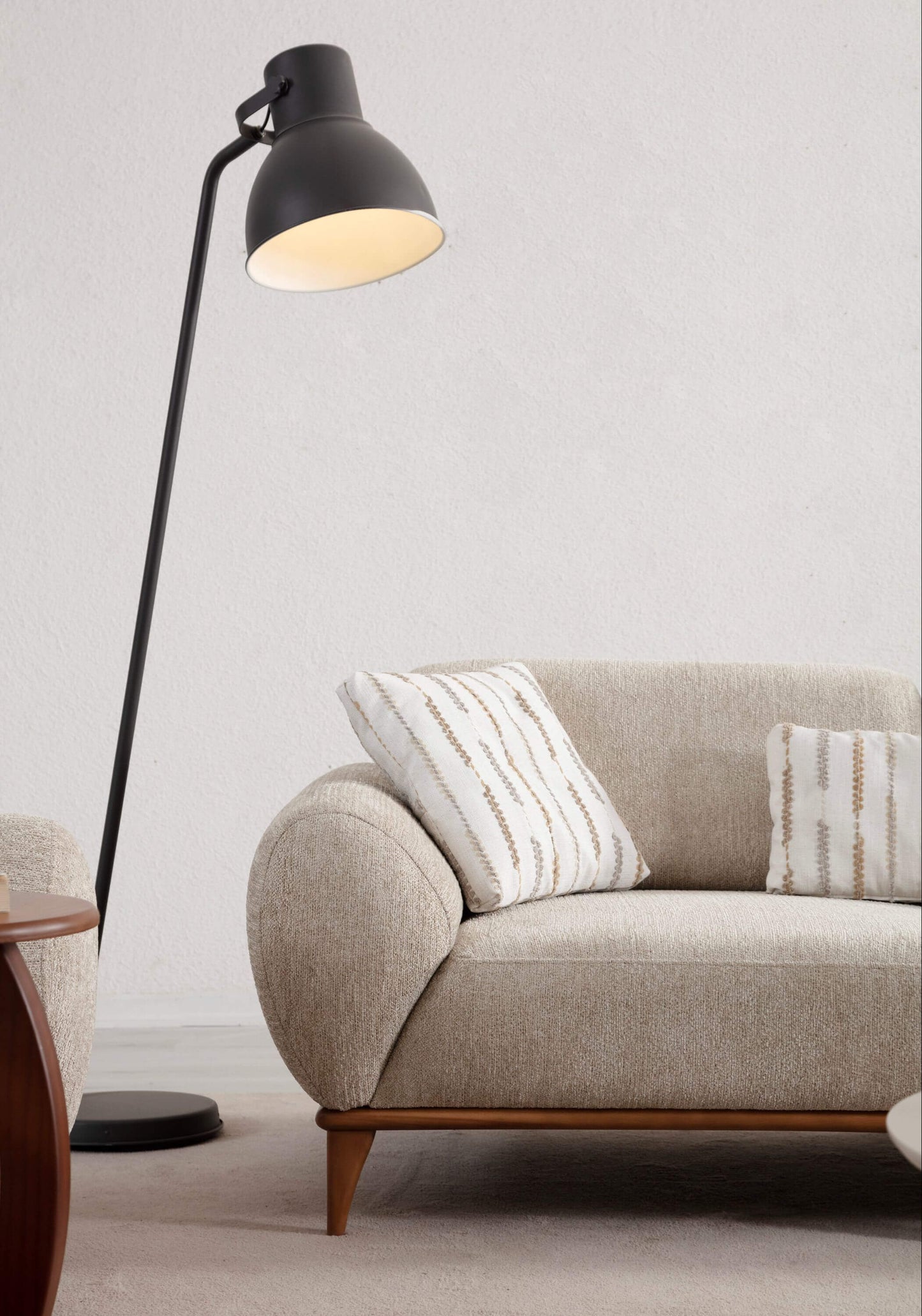 Sitzgruppe/Sofa Set - Wohnzimmergarnitur "Moonflower" 3+2+1 - Beige - Nobelaa