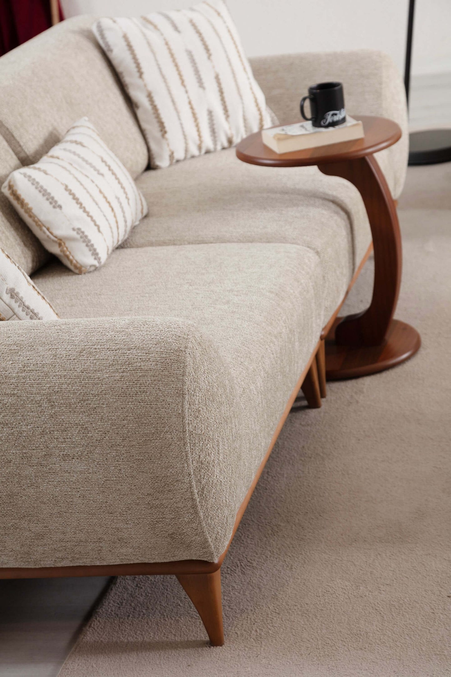 Sitzgruppe/Sofa Set - Wohnzimmergarnitur "Moonflower" 3+2+1 - Beige - Nobelaa