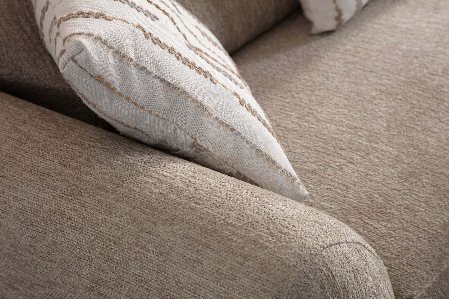 Sitzgruppe/Sofa Set - Wohnzimmergarnitur "Moonflower" 3+2+1 - Beige - Nobelaa