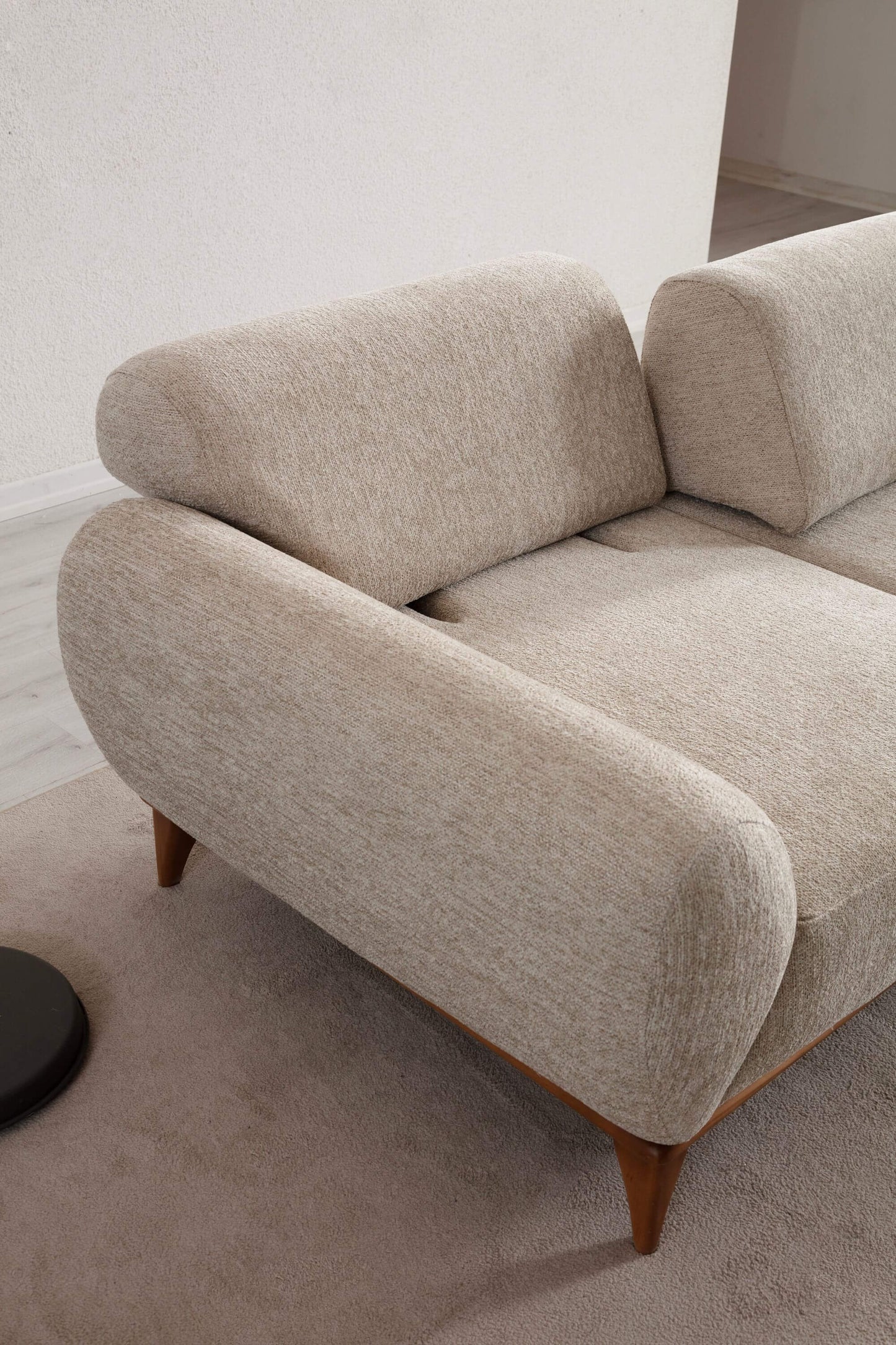 Sitzgruppe/Sofa Set - Wohnzimmergarnitur "Moonflower" 3+2+1 - Beige - Nobelaa