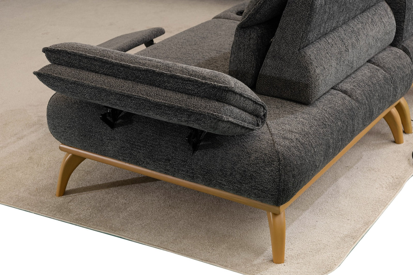 Modulares Ecksofa "Moonwort" - Anthrazit - Nobelaa
