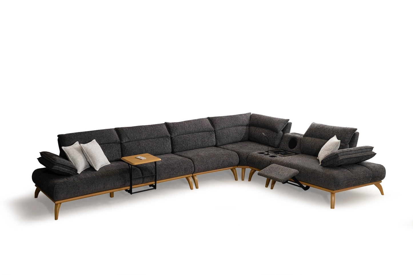 Modulares Ecksofa "Moonwort" - Anthrazit - Nobelaa