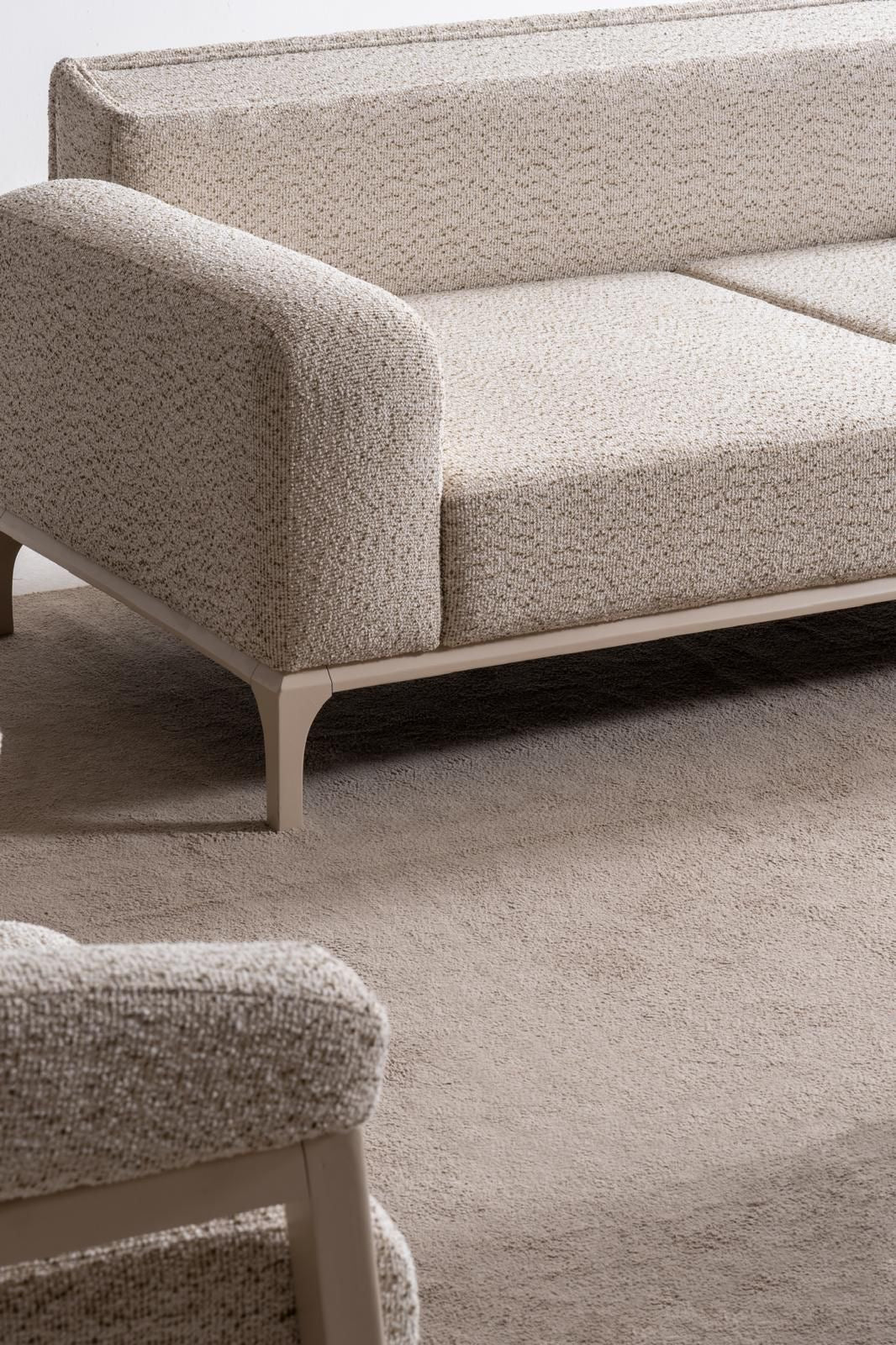 Sitzgruppe/Sofa Set - Wohnzimmergarnitur "Pyrola" 3+3+1+1 - Weiß - Nobelaa -