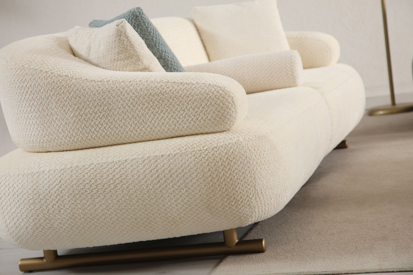Sitzgruppe/Sofa Set - Wohnzimmergarnitur "Redbud" 3+2+1 -Beige - Nobelaa
