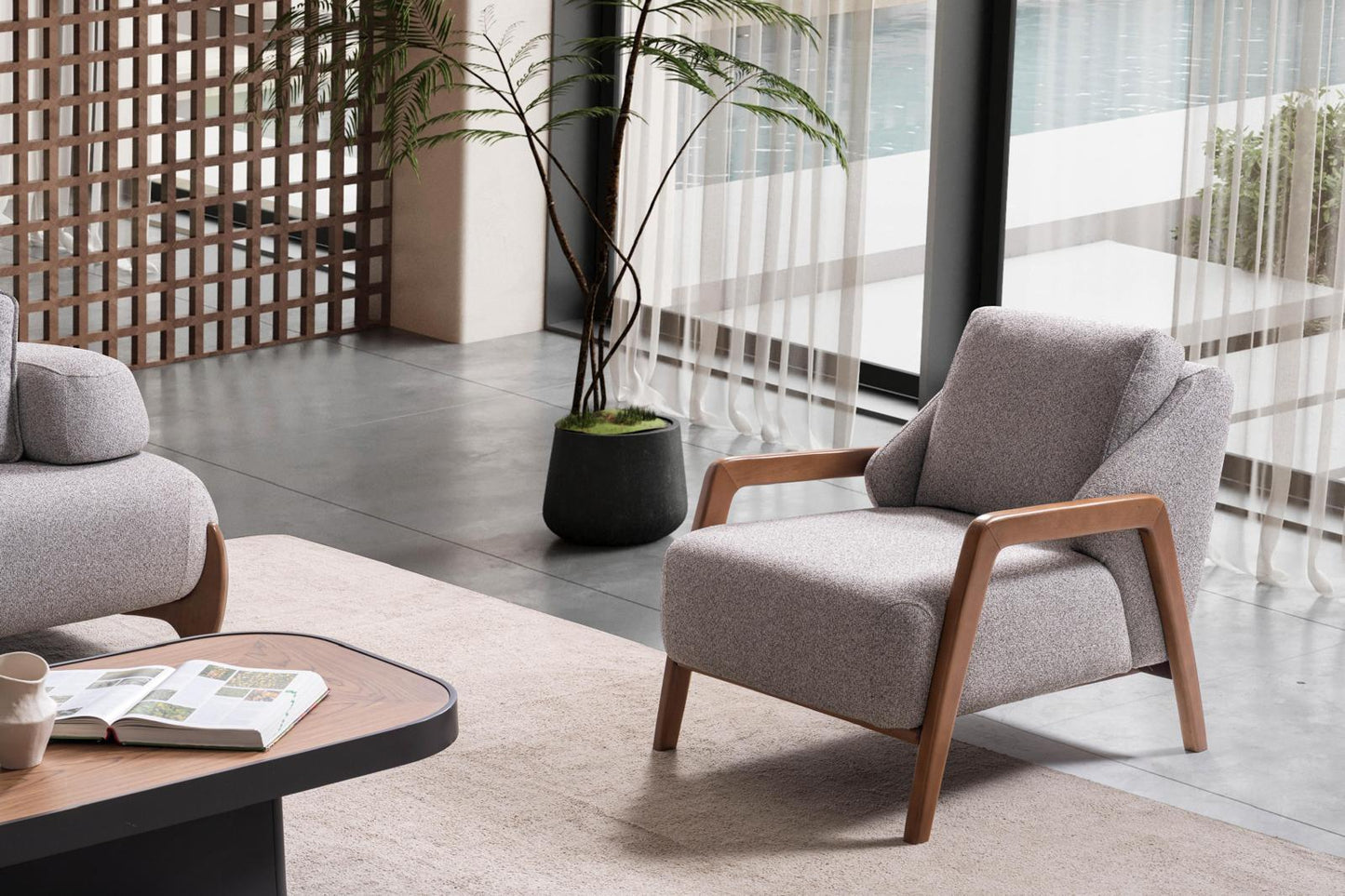 Sitzgruppe/Sofa Set - Wohnzimmergarnitur "Salix" 3+3+1
