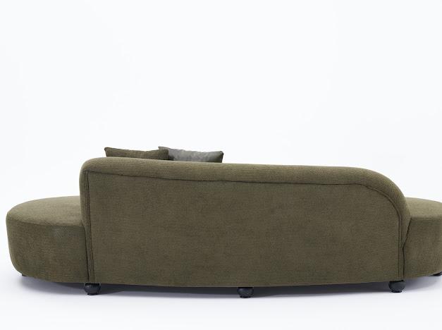 Sofa "Tiare" - gebogener Sofa + Sessel - grün - Nobelaa