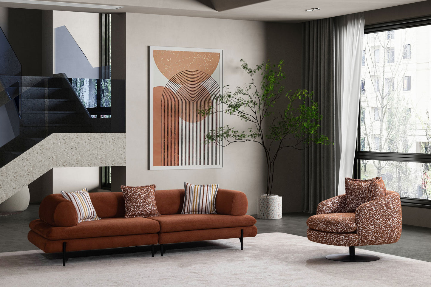 Nobelaa - Sitzgruppe/Sofa Set - Wohnzimmergarnitur "Dusty" 3+3+1