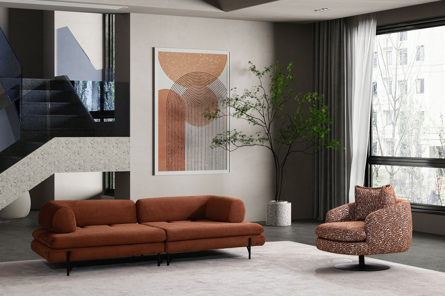 Nobelaa - Sitzgruppe/Sofa Set - Wohnzimmergarnitur "Dusty" 3+3+1