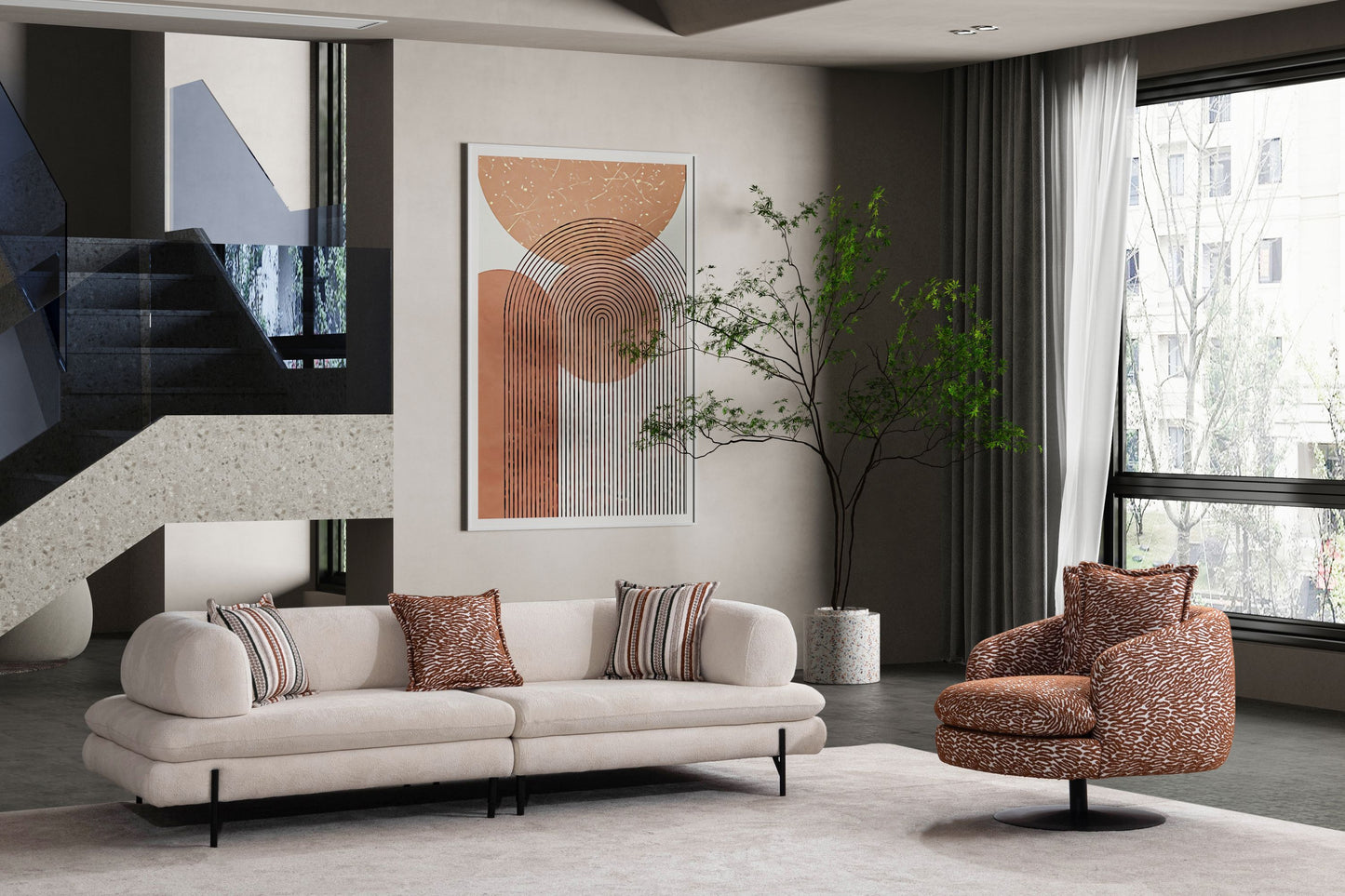 Nobelaa - Sitzgruppe/Sofa Set - Wohnzimmergarnitur "Dusty" 3+3+1