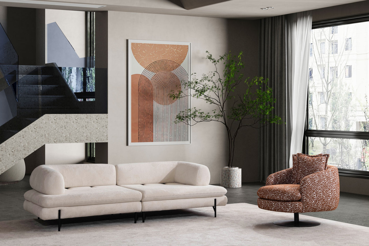 Nobelaa - Sitzgruppe/Sofa Set - Wohnzimmergarnitur "Dusty" 3+3+1
