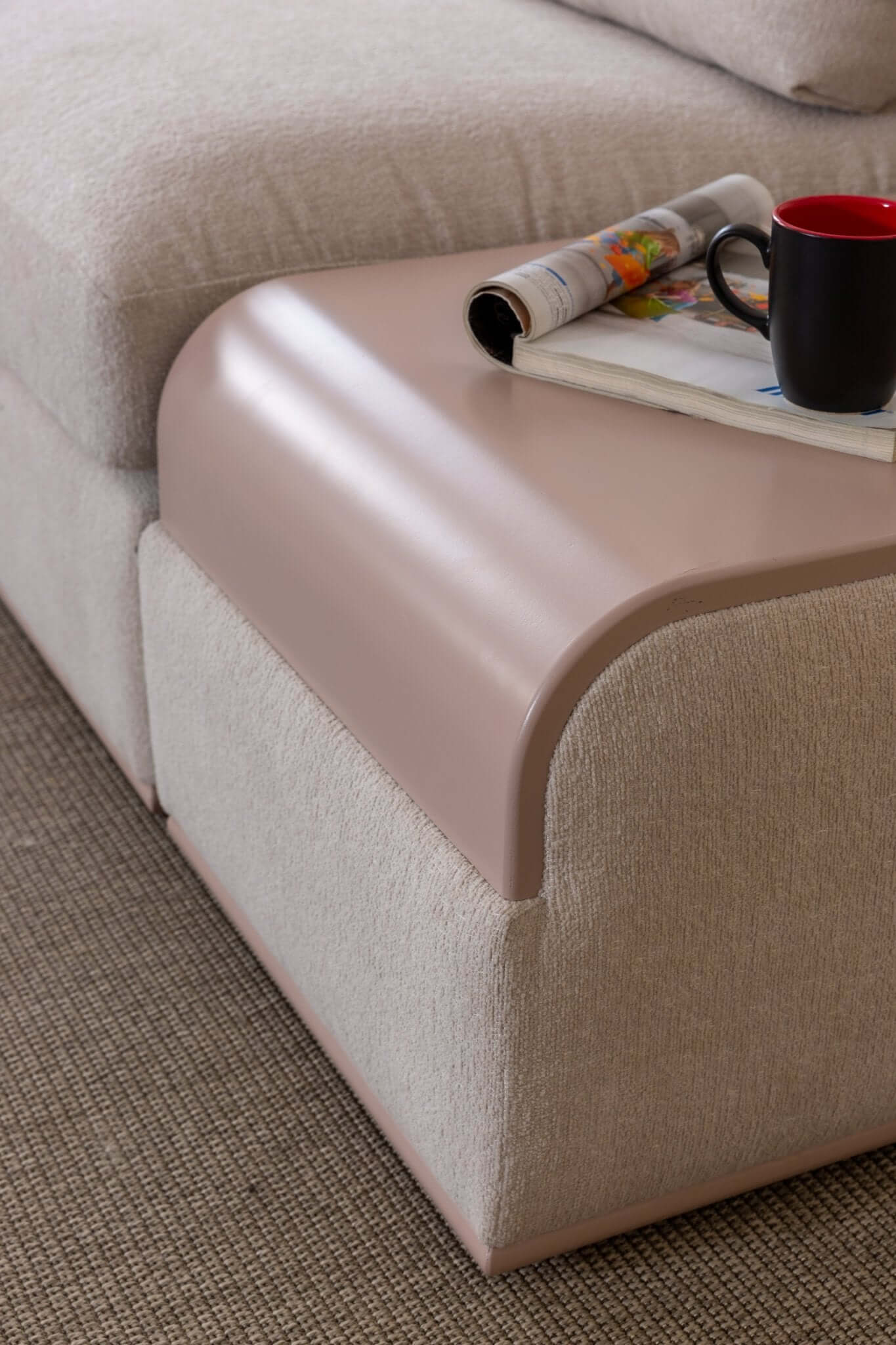 Ecksofa "Myrtle" + Konsolenschrank - Beige - Nobelaa