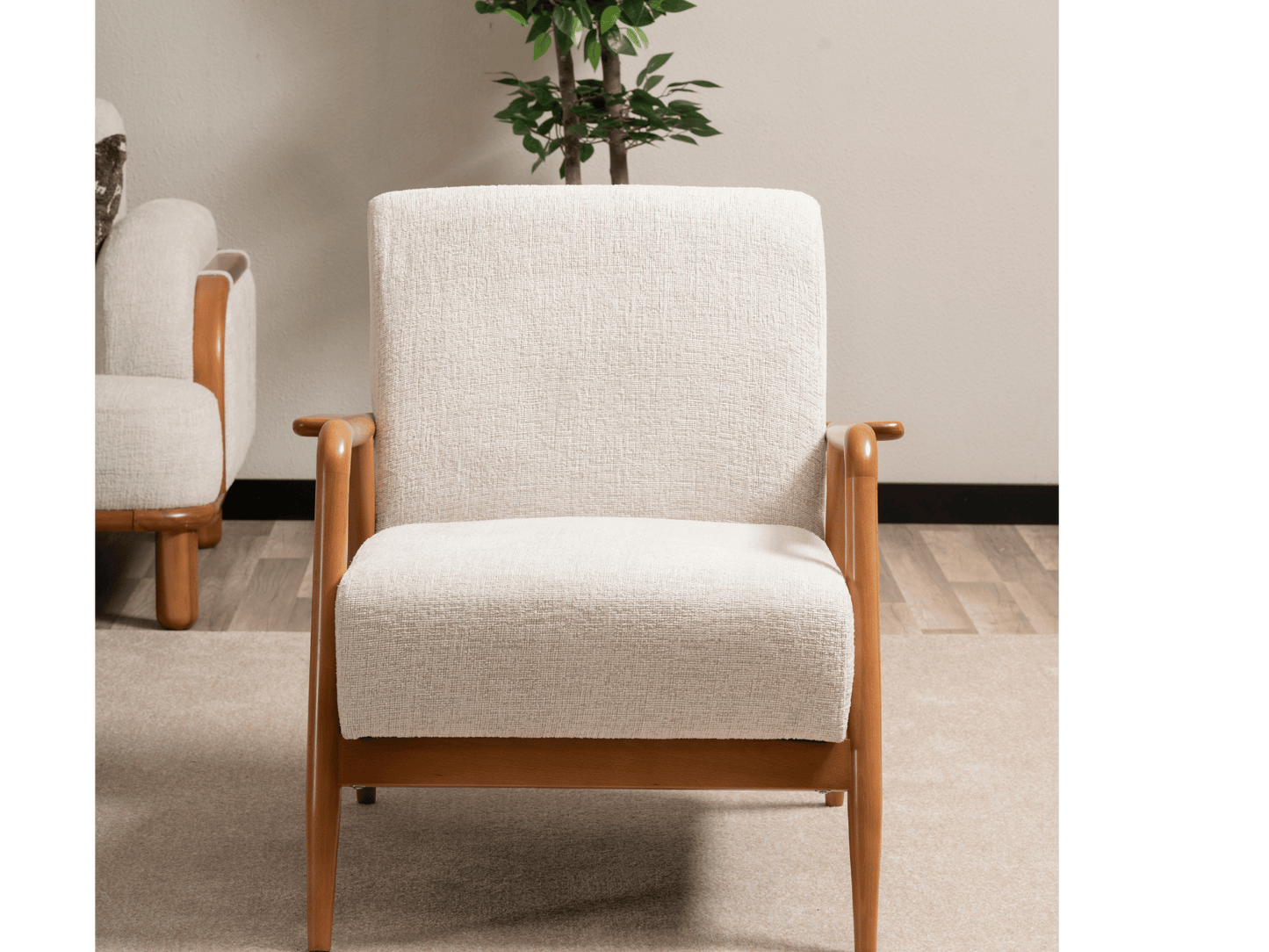 Sitzgruppe/Sofa Set - Wohnzimmergarnitur "Rosemary" - Weiß - Nobelaa