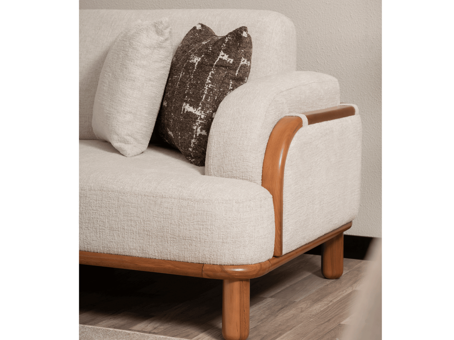 Sitzgruppe/Sofa Set - Wohnzimmergarnitur "Rosemary" - Weiß - Nobelaa