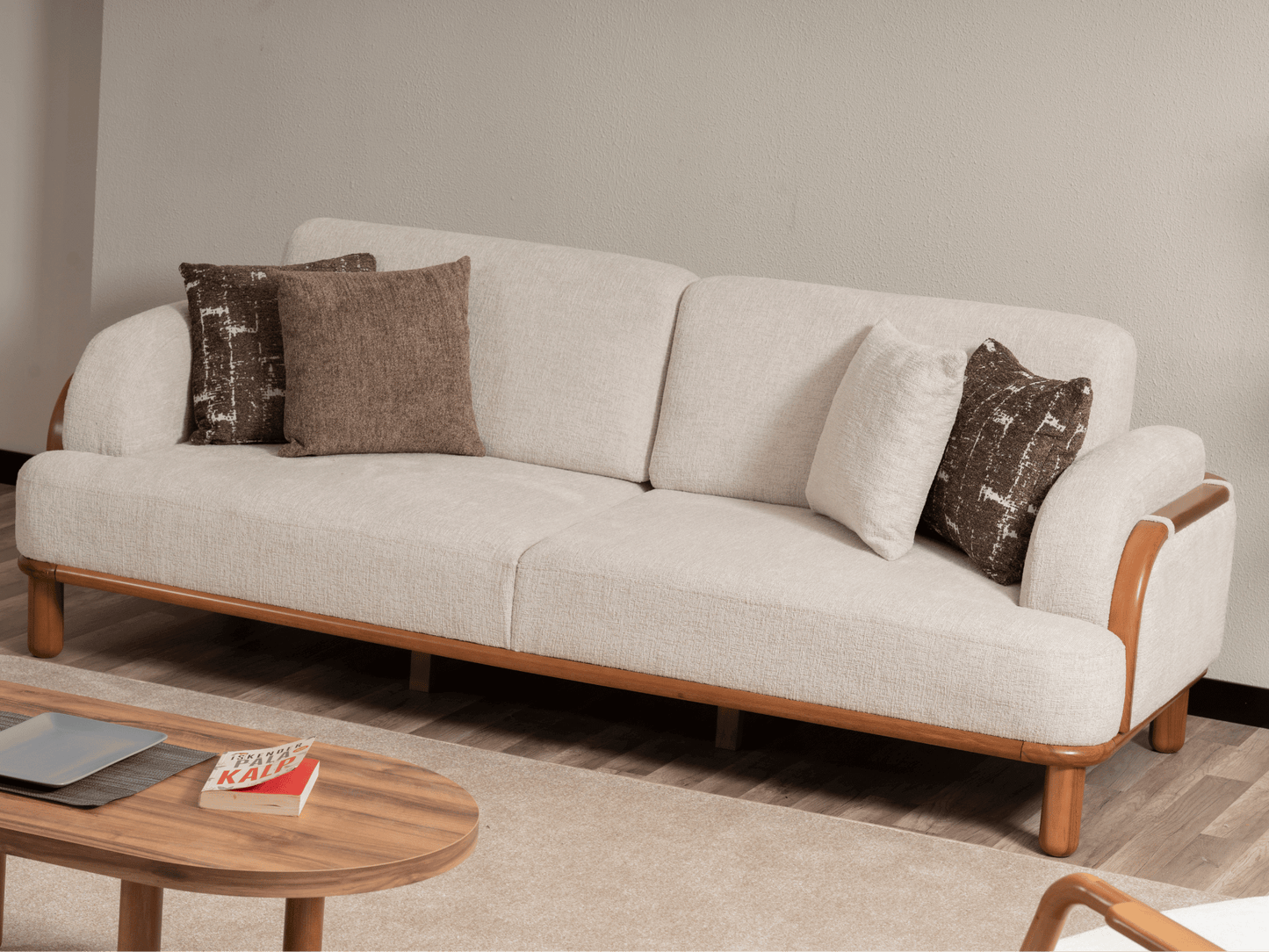 Sitzgruppe/Sofa Set - Wohnzimmergarnitur "Rosemary" - Weiß - Nobelaa