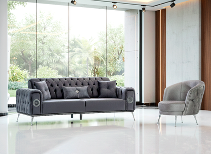 Sitzgruppe/Sofa Set - Wohnzimmergarnitur "Velmira" 3+3+1