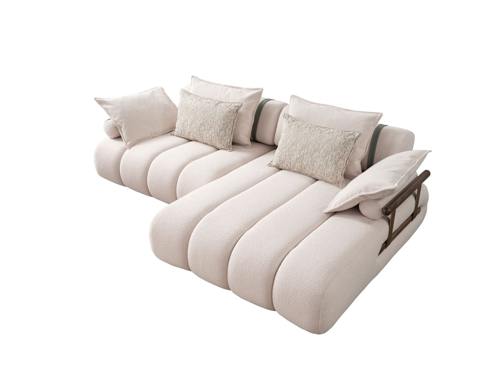Sitzgruppe/Sofa Set - Wohnzimmergarnitur "Luccani" 3 Sitzer + Ecksofa + Mittelkonsole +1 Sitzer