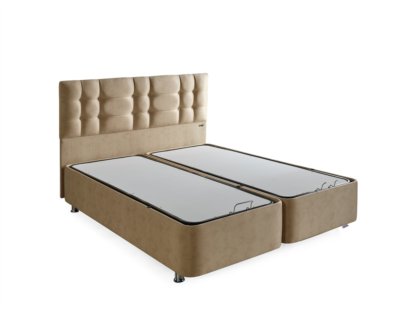 Schlafzimmer-Set "Alina" – Bett mit Bettkasten und Matratze, Nachttisch