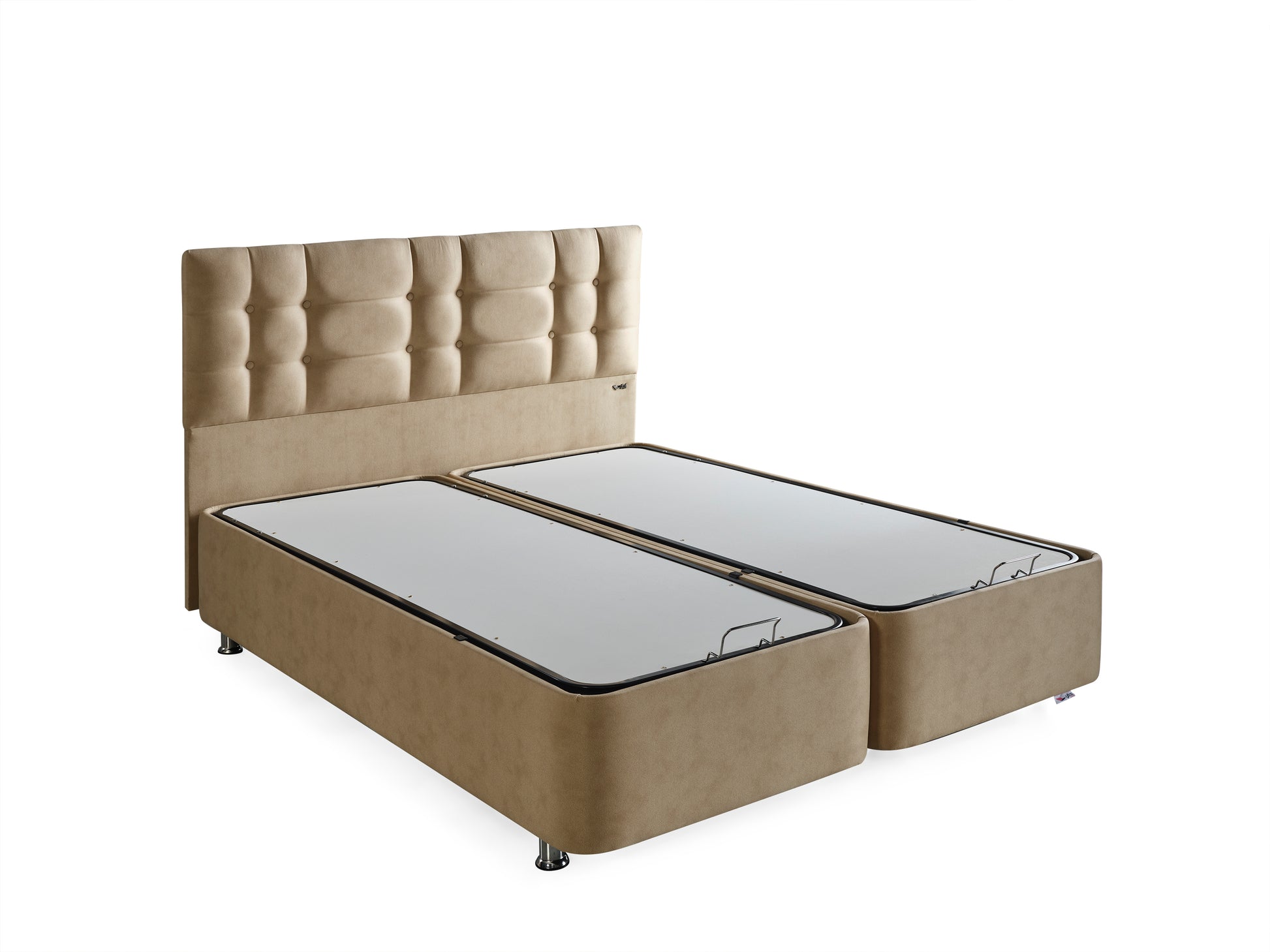 Schlafzimmer-Set "Alina" – Bett mit Bettkasten und Matratze, Nachttisch