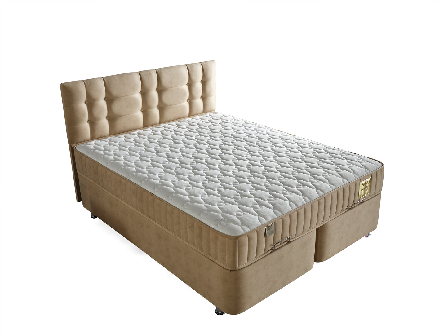 Schlafzimmer-Set "Alina" – Bett mit Bettkasten und Matratze, Nachttisch