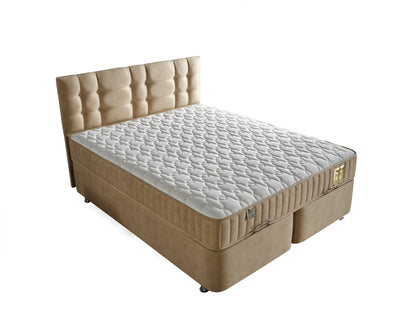 Schlafzimmer-Set "Alina" – Bett mit Bettkasten und Matratze, Nachttisch
