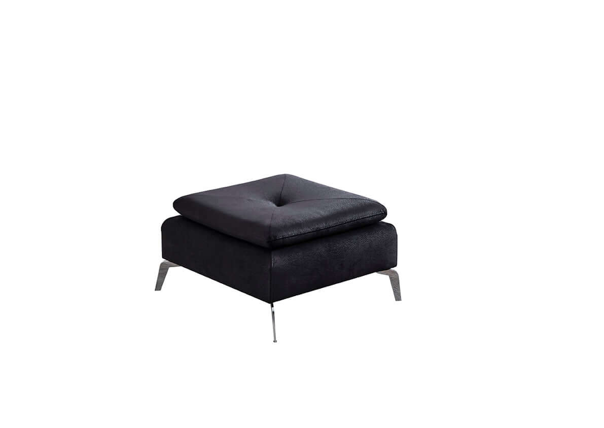 Ecksofa "Allium" + Sessel + Hocker - Grau - Nobelaa