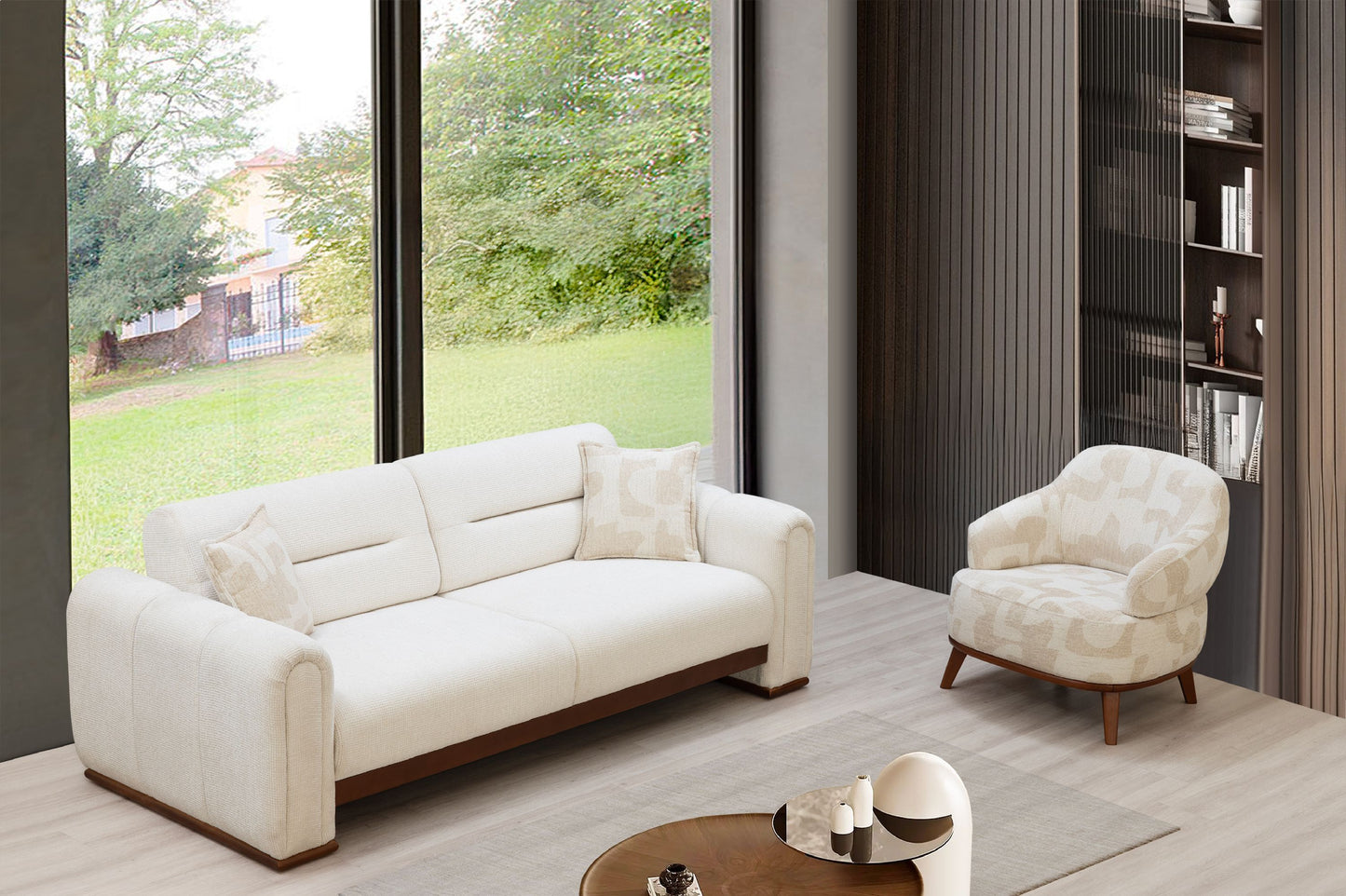 Sitzgruppe/Sofa Set - Wohnzimmergarnitur "Althea" 3+3+1 - Nobelaa