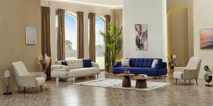 Sitzgruppe/Sofa Set - Wohnzimmergarnitur "Aluna" 3+3+1+1