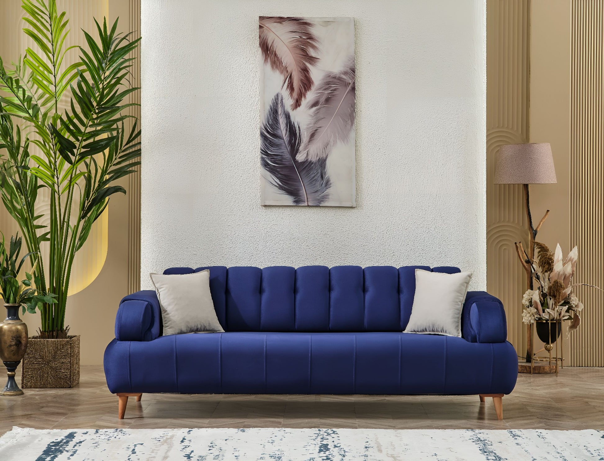Sitzgruppe/Sofa Set - Wohnzimmergarnitur "Aluna" 3+3+1+1