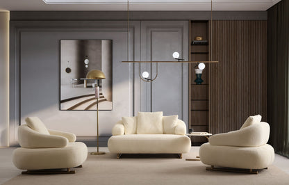 Sitzgruppe/Sofa Set - Wohnzimmergarnitur "Amaryllis" 2+1+1 -Beige - Nobelaa