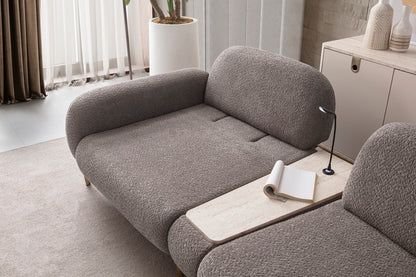 Sitzgruppe/Sofa Set - Wohnzimmergarnitur "Angelica" 3+3+1 + Mittelkonsolentisch