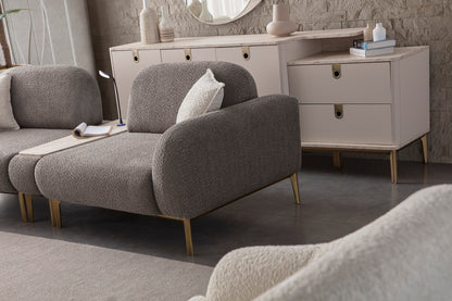 Sitzgruppe/Sofa Set - Wohnzimmergarnitur "Angelica" 3+3+1 + Mittelkonsolentisch