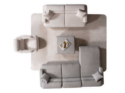 Nobelaa - Ecksofa "Anther" + 3er-Sofa + Sessel + Hocker