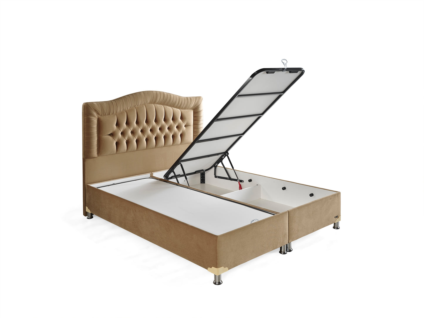 Schlafzimmer-Set "Mirabella" – Bett mit Bettkasten, Nachttische, Kommode, Bettbank, mit Matratze