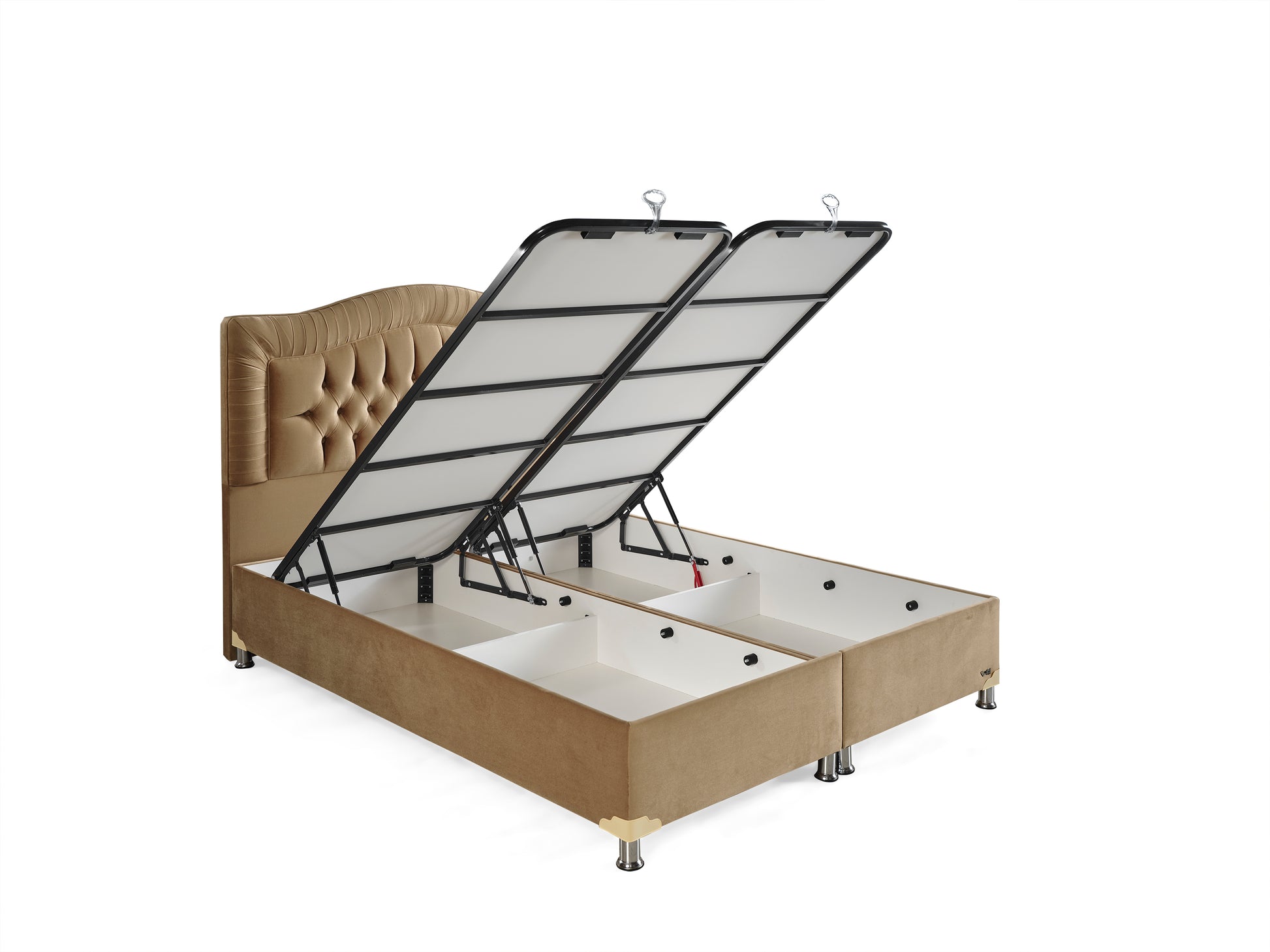 Schlafzimmer-Set "Mirabella" – Bett mit Bettkasten, Nachttische, Kommode, Bettbank, mit Matratze