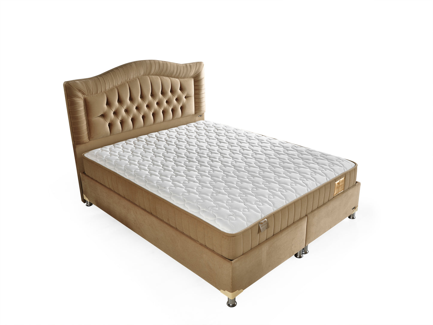 Schlafzimmer-Set "Mirabella" – Bett mit Bettkasten, Nachttische, Kommode, Bettbank, mit Matratze