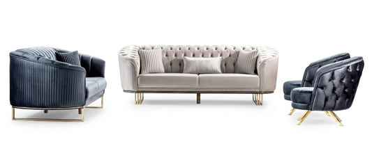 Sitzgruppe/Sofa Set - Wohnzimmergarnitur "Avala" 3+3+1