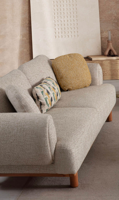 Sitzgruppe/Sofa Set - Wohnzimmergarnitur "Azalea" - Mintgrün/Beige/Gelb - Nobelaa