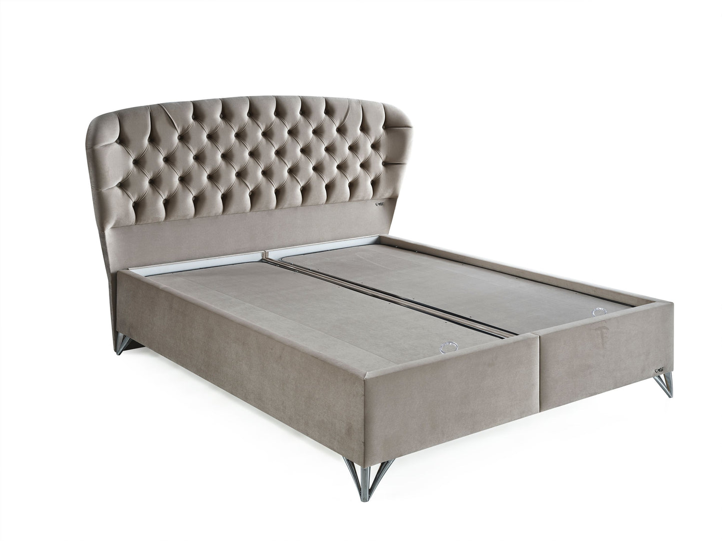 Schlafzimmer-Set "Bellana" – Bett mit Bettkasten und Matratze , Nachttisch, Kommode, Bettbank