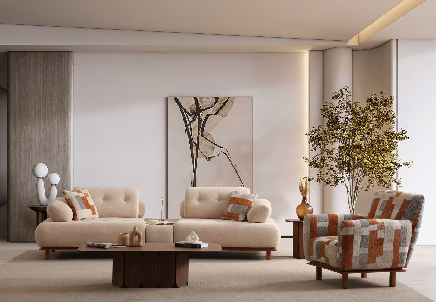 Sitzgruppe/Sofa Set - Wohnzimmergarnitur "Bellora" 3+3+1 - Nobelaa