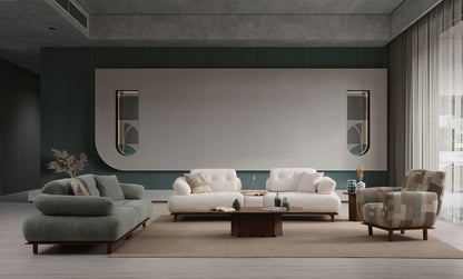 Sitzgruppe/Sofa Set - Wohnzimmergarnitur "Bellora" 3+3+1 - Nobelaa